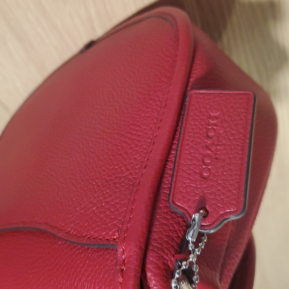 Coach Willow Ruby Leather Saddle Bag - Picture 6 of 14